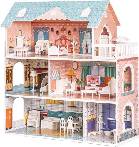 Puppenhaus holz mit - puppenhaus,