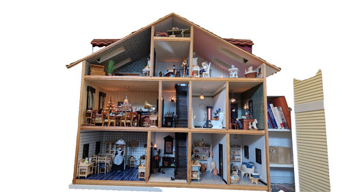 Antikes puppenhaus zimmer - antikes,