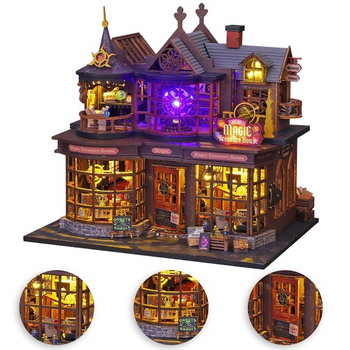 Holz miniatur zauberhaus - holz, 3d