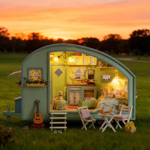 Holz puppenhaus diy set mit - holz-puppenhaus, diy-set