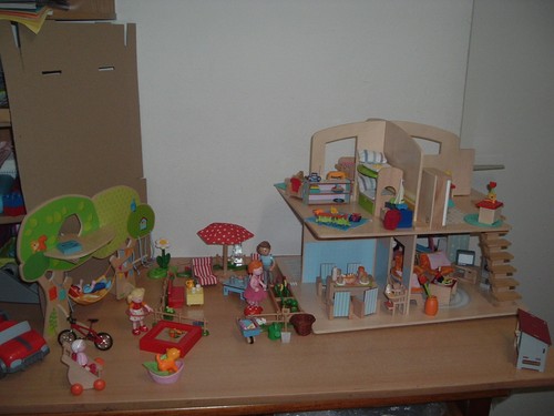 Großes puppenhaus spielset - puppenhaus-spielset,