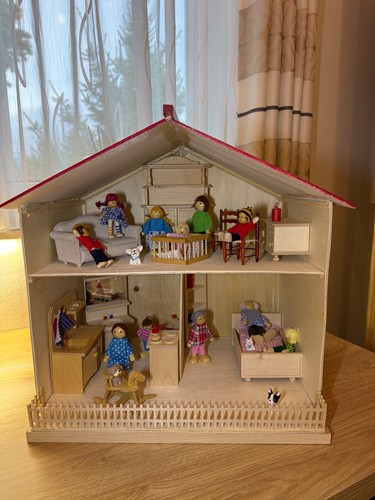 Puppenhaus holz mit zubehör