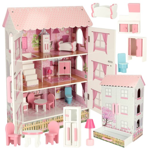 Großes puppenhaus pink - puppenhaus, mit