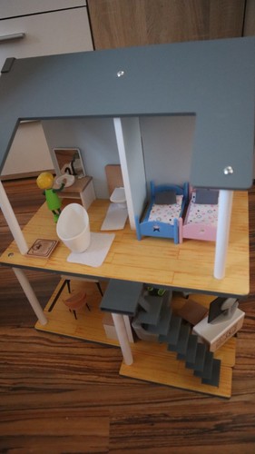 Modernes 360 holz puppenhaus - 360°, holz-puppenhaus