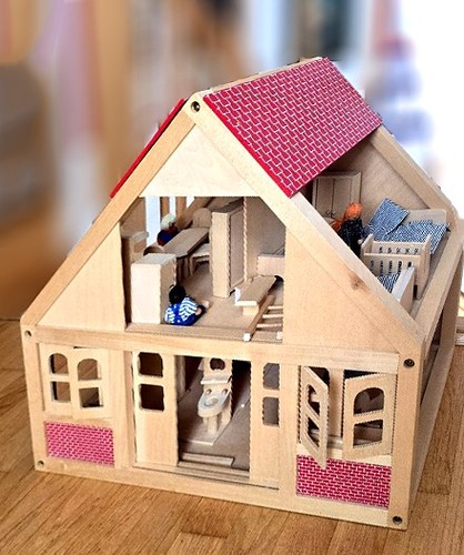 Holz puppenhaus mit vielen - mit,