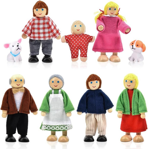 Puppenhaus puppenfamilie set - puppenfamilie,