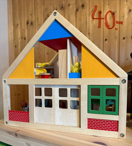 Holz puppenhaus 2 - holz, 1:12,