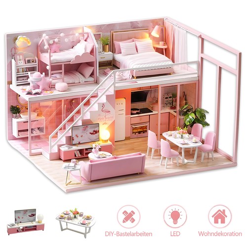 Miniatur puppenhaus kit - puppenhaus, diy